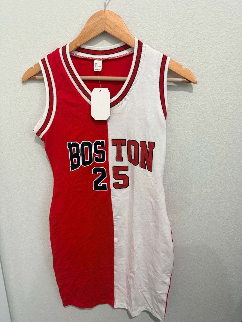Soly Hux Boston 25 Letter Graphic Color Block Bodycon Dress Size S